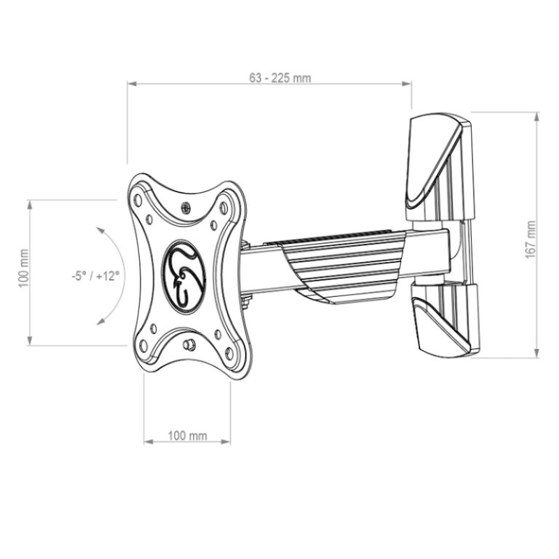 HAGOR BrackIT XS-I - Vollbewegliche TV-Wandhalterung